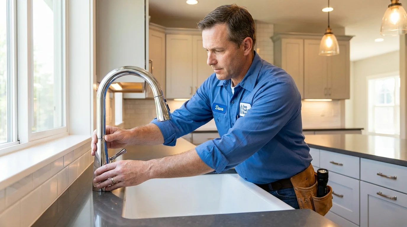 Kitchen faucet installation by Johns Plumbing LLC in Virginia